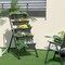 Costway 5-Tier Vertical Raised Garden Bed Elevated Planter with Wheels & Container Boxes Black